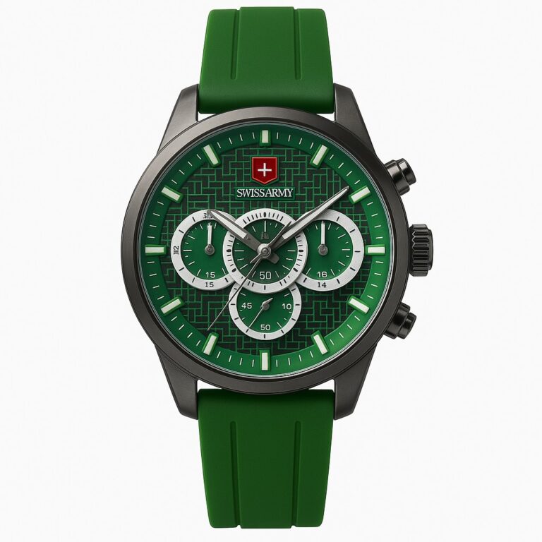 SwissArmy Green Chronograph Watch – Tactical Style & Precision Movement