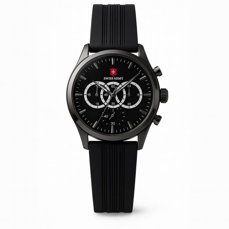 Swiss Army Black Chronograph – Sleek Military-Inspired Precision