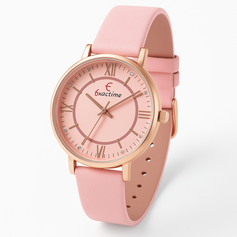 Exactime Elegant Pink Women’s Wristwatch