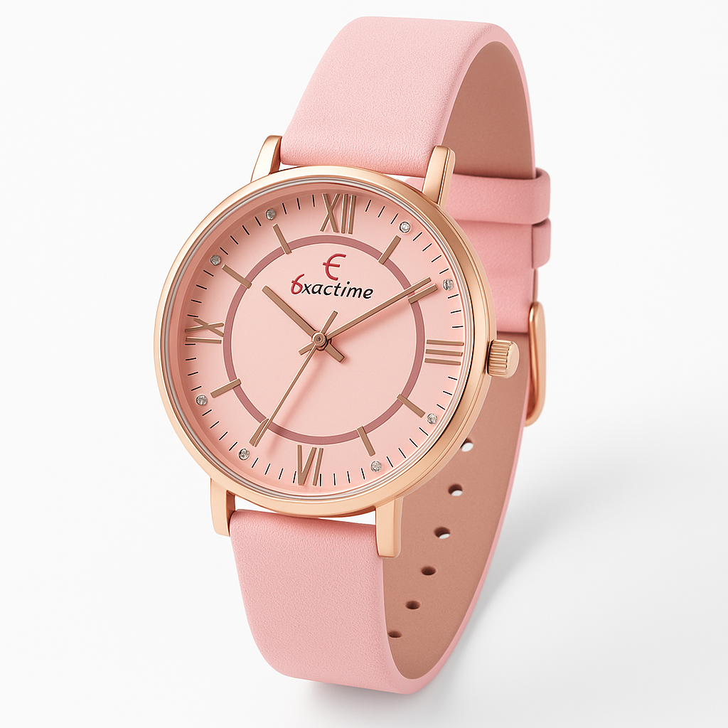 Exactime Elegant Pink Women’s Wristwatch